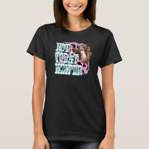 Blütenkuh heute nicht Heifer Bauer Western Farm un T-Shirt
