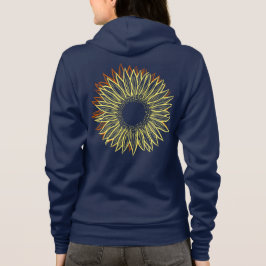 Blütenleuchte Rustikale Sonnenblumenleuchte Handge Hoodie
