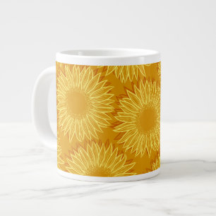 Blütenleuchte Rustikale Sonnenblumenleuchte Handge Jumbo-Tasse