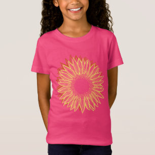 Blütenleuchte Rustikale Sonnenblumenleuchte Handge T-Shirt