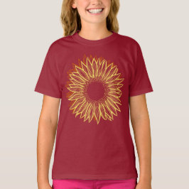 Blütenleuchte Rustikale Sonnenblumenleuchte Handge T-Shirt