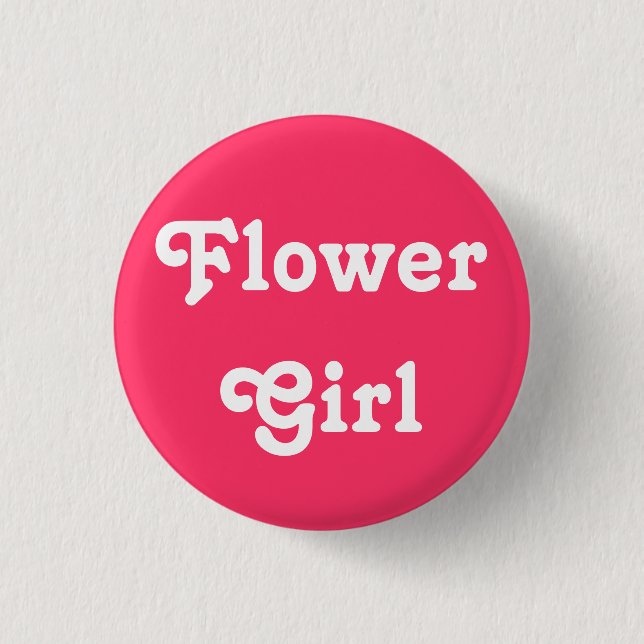 Blütenmädchen Button (Vorderseite)