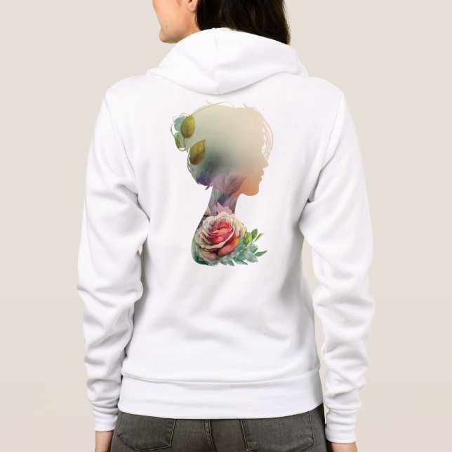 Blütenmädchen Hoodie (Rückseite)