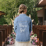Blütenmädchen Jeansjacke<br><div class="desc">Herrliche Bride Denim Jacke. Ideal für Fotos mit dem Brautparty!</div>