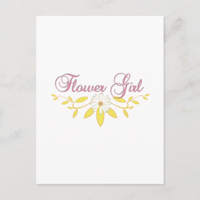 Blütenmädchen Postkarte (Vorderseite)
