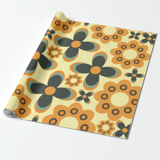 Blütenmuster der niedlichen Blume 5 Geschenkpapier (Ungerollt)