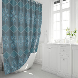 BlütenOctagon und Diagonal Duschvorhang