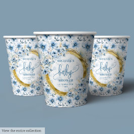 Blütenpastellblüten Goldbaby personalisiert Pappbecher