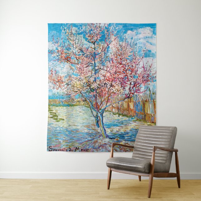 Blütenpfirsichbaum, Van Gogh Wandteppich (Beispiel)