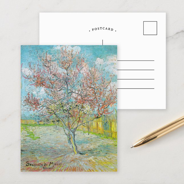 Blütenpfirsichbaum | Vincent van Gogh Postkarte (Von Creator hochgeladen)