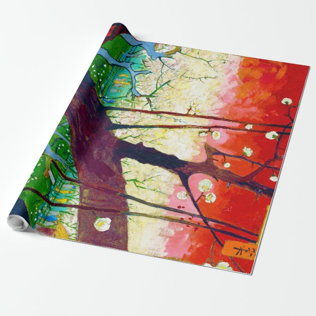 Blütenpflanze (nach Hiroshige), Van Gogh Geschenkpapier (Ungerollt)