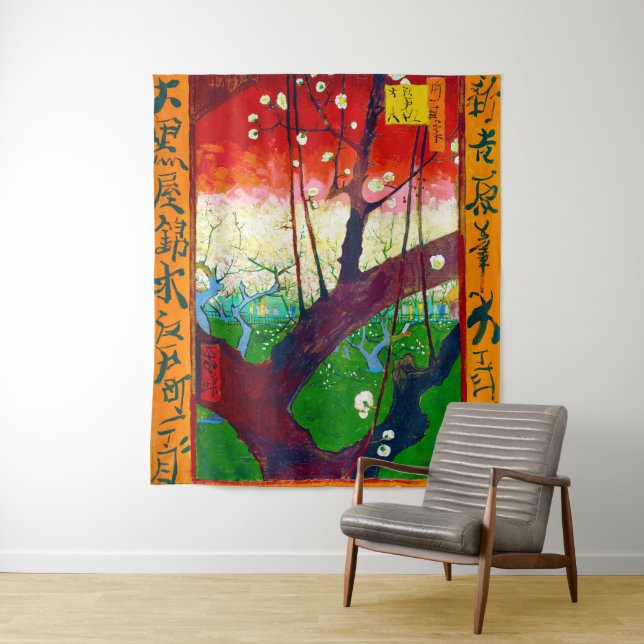 Blütenpflanze (nach Hiroshige), Van Gogh Wandteppich (Beispiel)