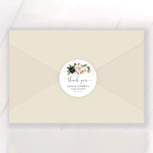 Blütenpink-Blütendusche Runder Aufkleber (Von Creator hochgeladen)