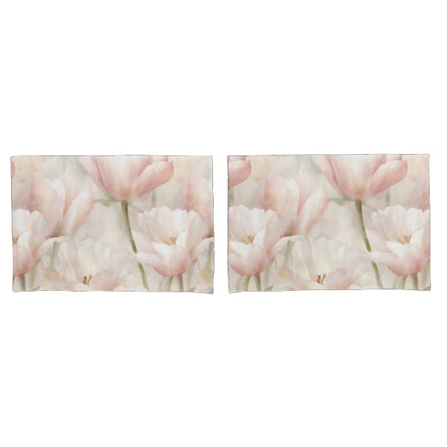Blütenpink Tulips Kissenbezug (Vorderseite-Set)