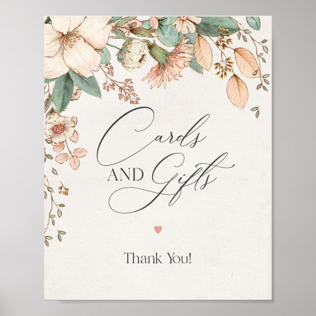 Blütenrosa Babyduschkarten und Geschenkschild Poster (Vorne)