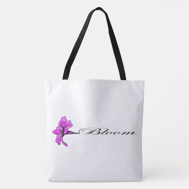 Blütenrosa Blume Horizontal Tasche (Vorderseite)