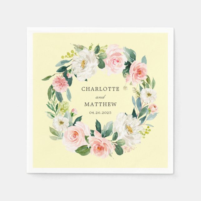 Blütenrosa Blumenregen Serviette (Vorderseite)