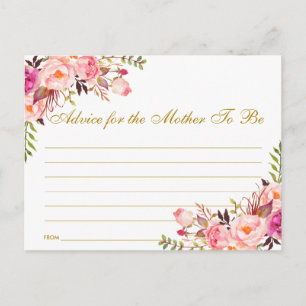 Blütenrosa Blush Gold Baby Showcard Postkarte