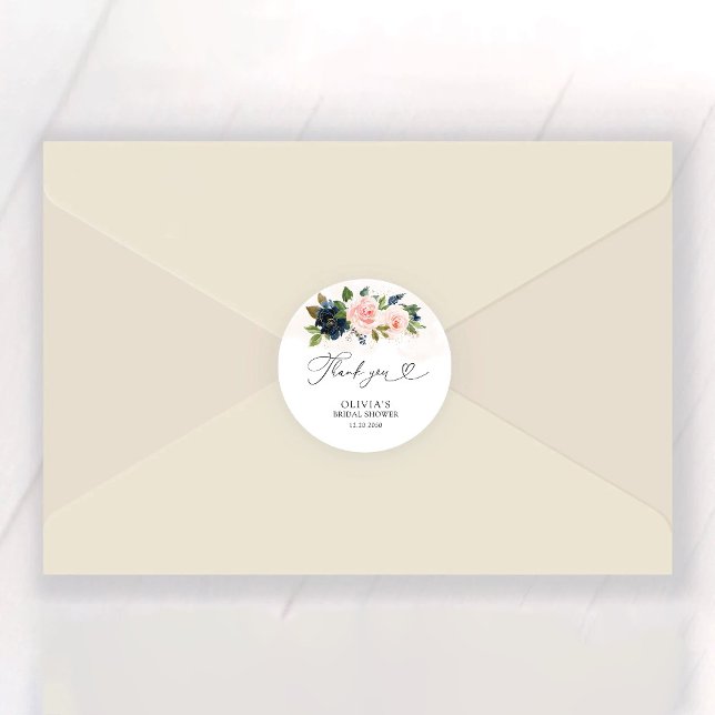 Blütenrosa Brautparty Runder Aufkleber (Von Creator hochgeladen)