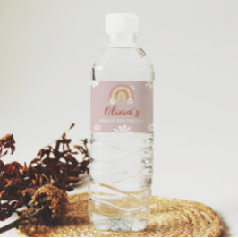 Blütenrosa Daisy Geburtstagswasser-Flasche