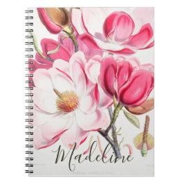 Blütenrosa Frühlingsfarbe Feminine Elegantes Monog Notizblock