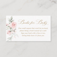 Blütenrosa-goldene Babydusche Bücher für Baby
