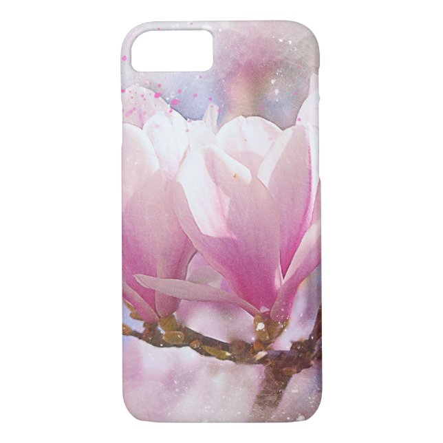 Blütenrosa Lila Magnolien - Frühjahrswoche Blume Case-Mate iPhone Hülle (Rückseite)