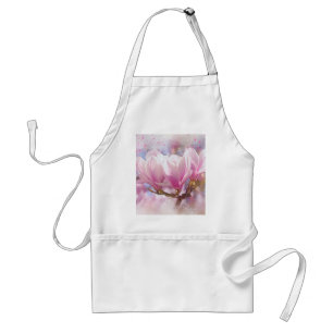 Blütenrosa Lila Magnolien - Frühjahrswoche Blume Schürze