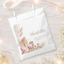 Blütenrosa Pampelgras | Babydusche