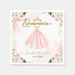 Blütenrosa Quinceanera Serviette