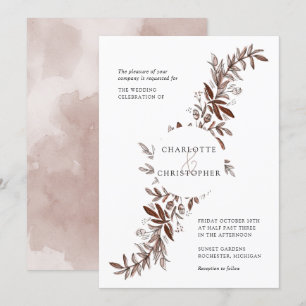Blütenrosa Rose Hochzeit Einladung