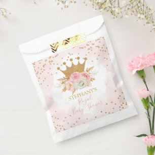 Blütenrosa und Goldprinzessin Bolsa de Papel Geschenktütchen