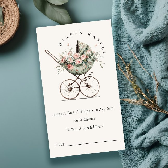 Blütenrost Windelwindeln Kinderdusche Begleitkarte (Von Creator hochgeladen)