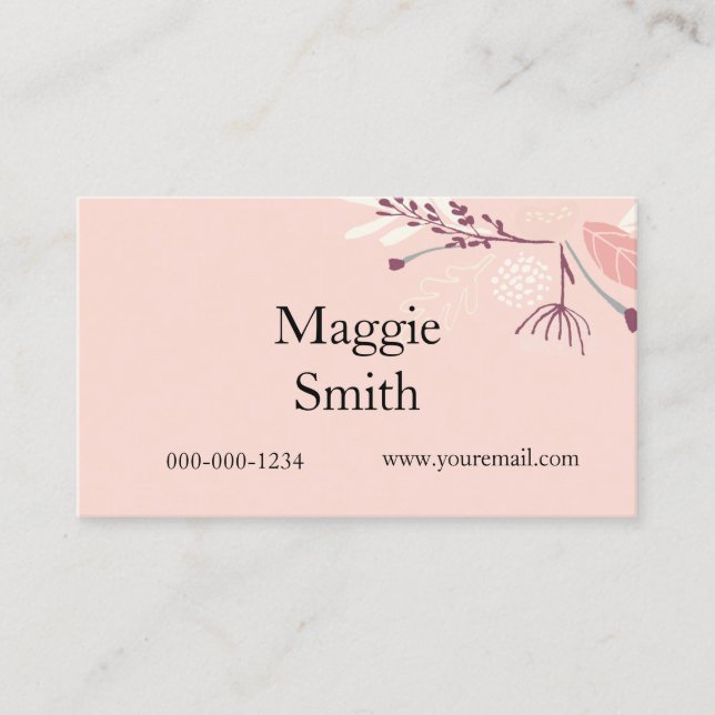 Blütenrot, Haarstiel Visitenkarte (Vorderseite)