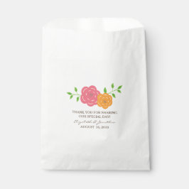 Blütenrot-orangefarbene Gastgeschenk Hochzeiten Geschenktütchen