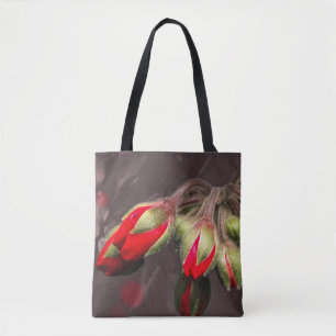 Blütenrot und dunkles Elegant Tasche