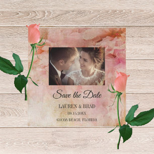 Blütenrot Vintag Save The Date