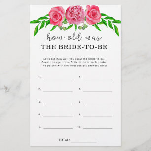 Blütenrot Wie alt war die Braut, die sein sollte