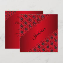 Blütenrote Dahlien in gotischer Einladung