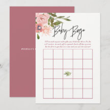 Blütenspülung und Rose Gold Baby Dusche Baby Bingo