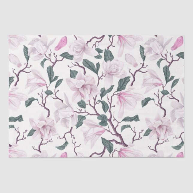 Blütenstaub in den Magnolien Seidenpapier (Vorderseite)