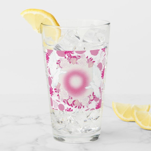 Blütentaube Glas (Vorderseite Ice)