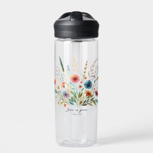 Blütenwachstum in Grace Trinkflasche (Vorderseite)
