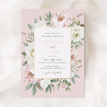 Blütenweißes Peony Rose Hochzeit