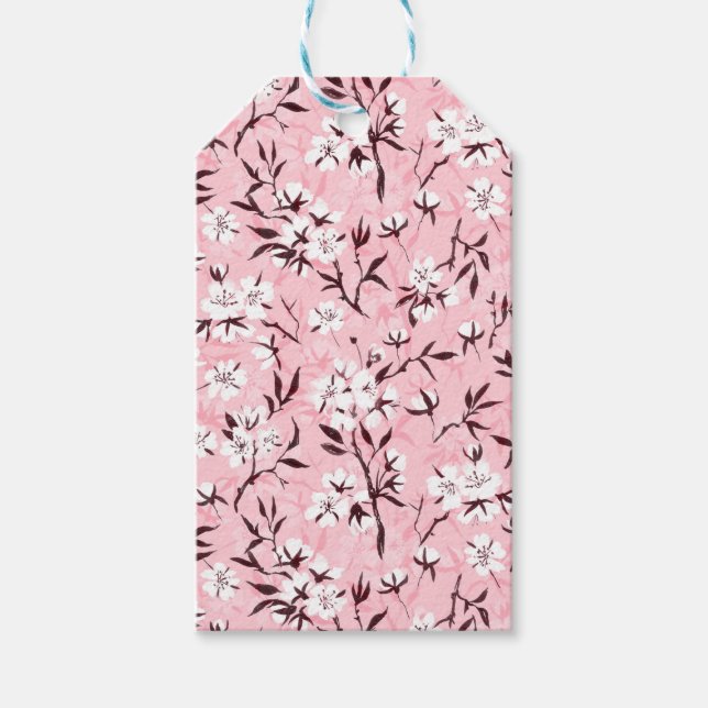 Blütenweißkirsche Geschenkanhänger (Vorderseite)