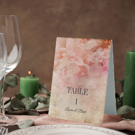 Blütenzeichen, Vintage Tafelleuchte Tischaufsteller