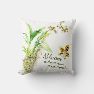 Blütenzitat Oncidium Orchideen-Kunstkissen Kissen