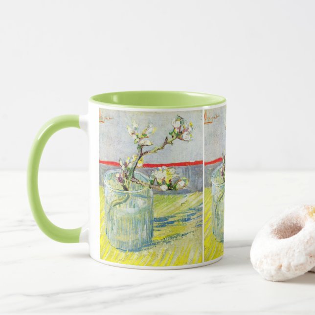 Blütenzweig Almond von Vincent van Gogh Tasse (Mit Donut)