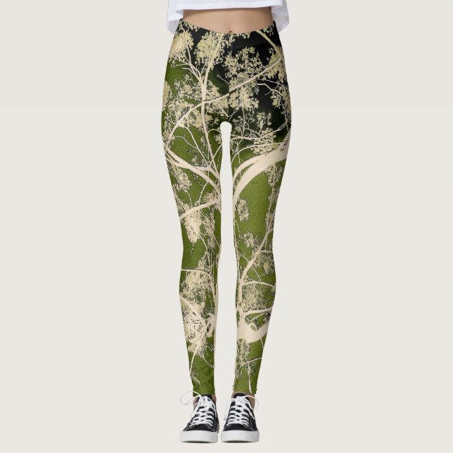 Blütenzweige Leggings (Vorderseite)