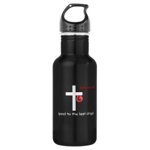 BlutfallenGott316 Kreuz Edelstahlflasche